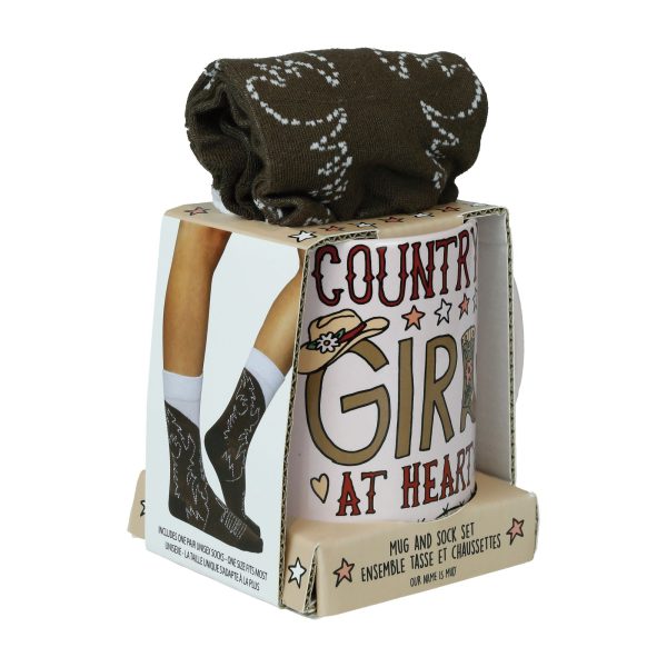 Country Girl Mug Sock Set Online Hot Sale