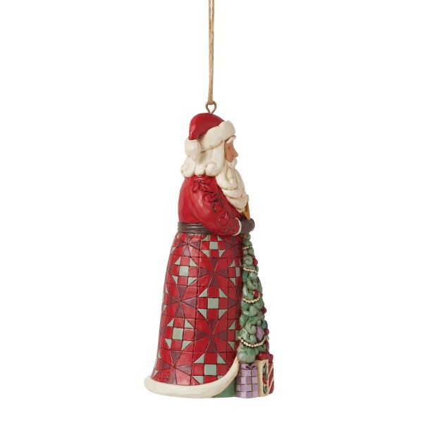 Santa with Tree in Skirt Orn on Sale