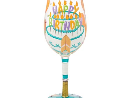 Birthday Slice Wine Glass Hot on Sale