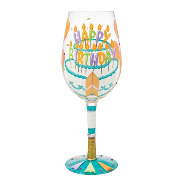 Birthday Slice Wine Glass Hot on Sale