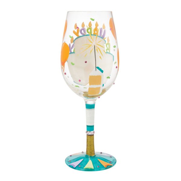 Birthday Slice Wine Glass Hot on Sale