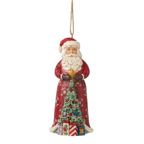 Santa with Tree in Skirt Orn on Sale