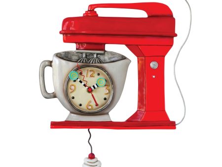 Vintage Red Mixer Clock Online Hot Sale