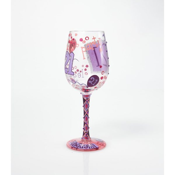 21st Birthday Wine Glass Cheap