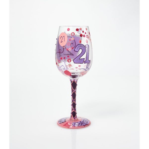 21st Birthday Wine Glass Cheap