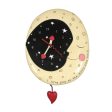 Moon and Back Wall Clock For Cheap