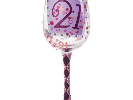 21st Birthday Wine Glass Cheap