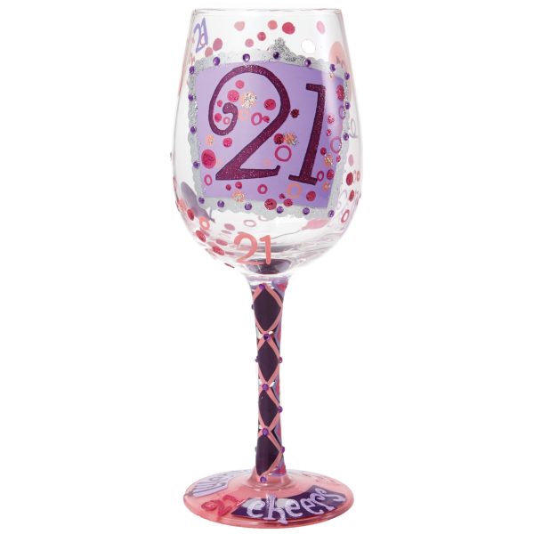 21st Birthday Wine Glass Cheap