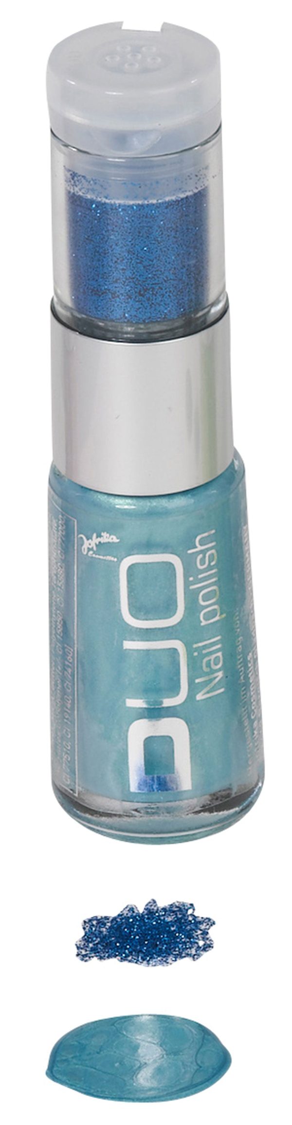 Nagellack mit Glitterpuder blau For Discount