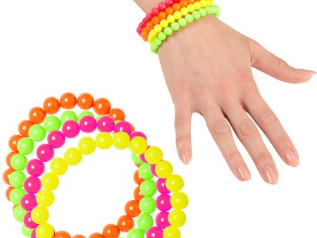 80er Neon Armband-Set bunt Fashion